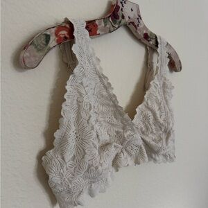 aerie Ivory lace nursing bralette